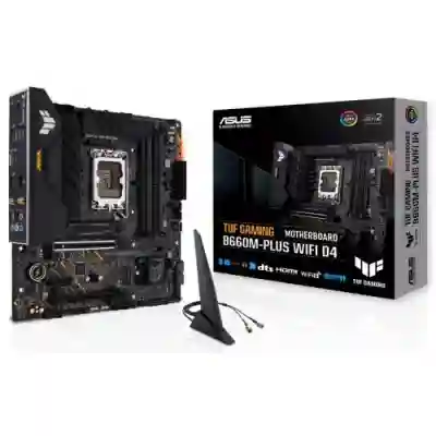 Placa de baza Asus TUF GAMING B660M-PLUS WIFI D4, Intel B660, Socket 1700, mATX