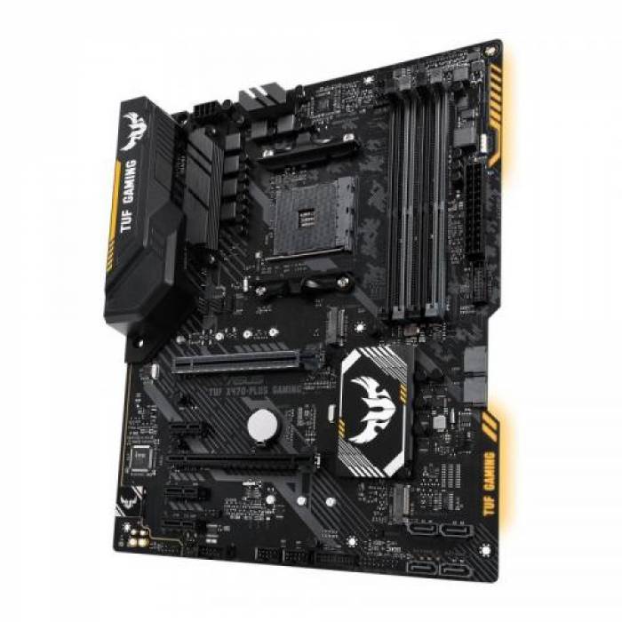 Placa de baza ASUS TUF X470-PLUS GAMING, AMD X470, Socket AM4, ATX