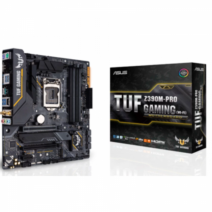 Placa de baza Asus TUF Z390M-PRO GAMING (WI-FI), Intel Z390, Socket 1151 v2, mATX