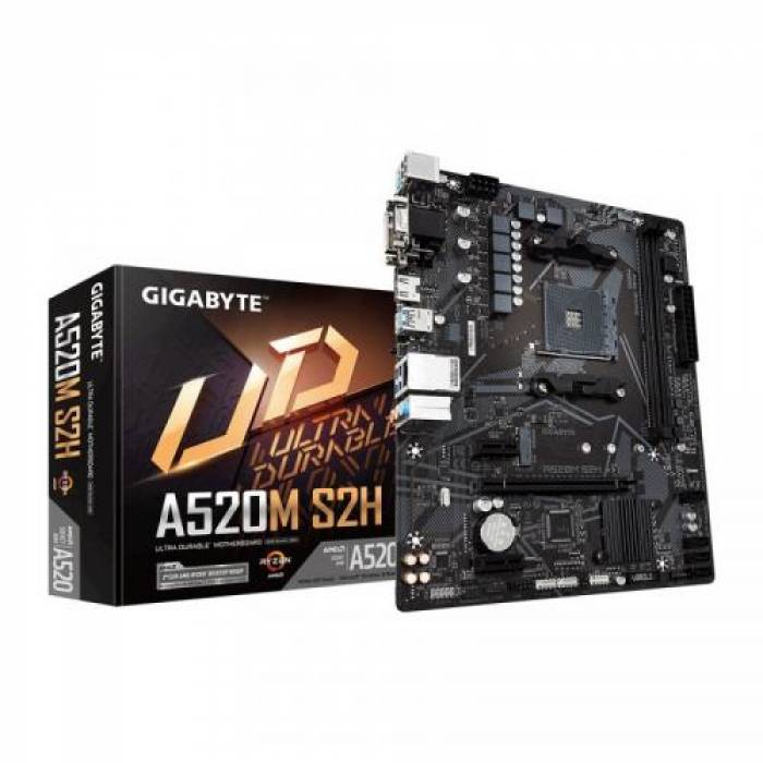 Placa de baza Gigabyte A520M DS3H, AMD A520, socket AM4, mATX