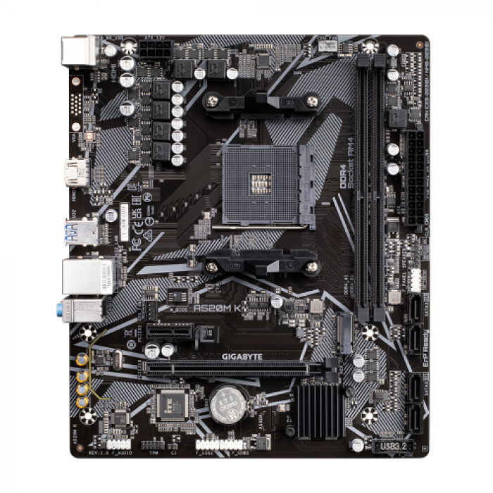 Placa de baza Gigabyte A520M K, AMD A520, Socket AM4, mATX