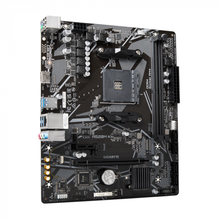 Placa de baza Gigabyte A520M K, AMD A520, Socket AM4, mATX