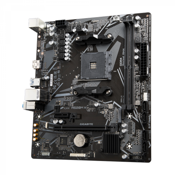 Placa de baza Gigabyte A520M K, AMD A520, Socket AM4, mATX