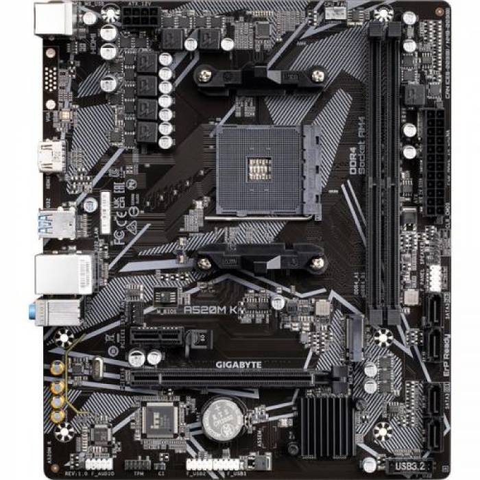 Placa de baza Gigabyte A520M K V2, AMD A520, Socket AM4, mATX