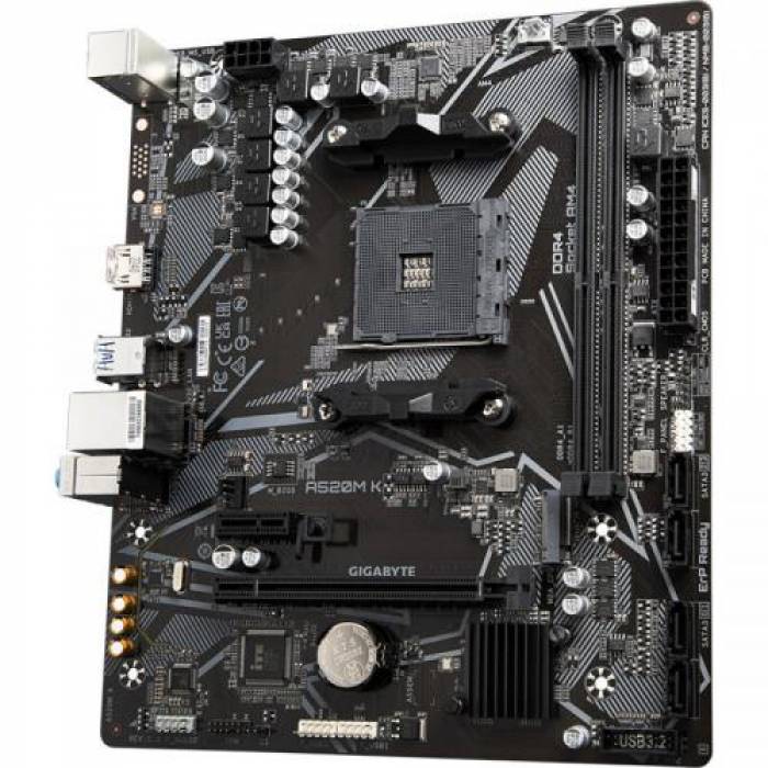 Placa de baza Gigabyte A520M K V2, AMD A520, Socket AM4, mATX