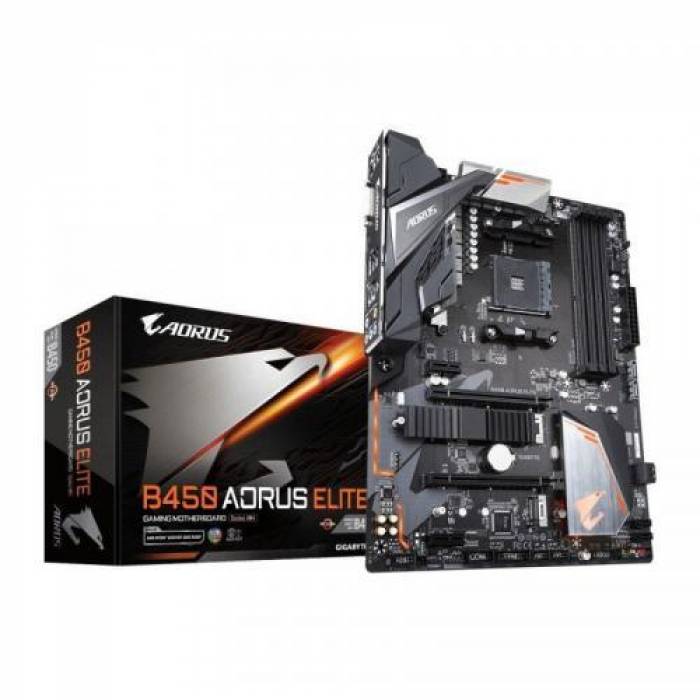 Placa de baza Gigabyte AORUS B450 ELITE V2, AMD B450, socket AM4, ATX