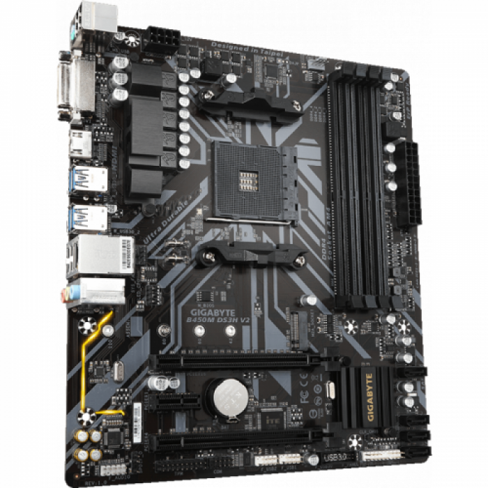 Placa de baza Gigabyte B450M DS3H V2, AMD B450, Socket AM4, mATX