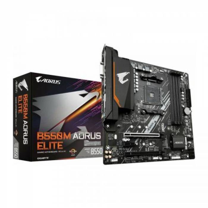 Placa de baza GIGABYTE B550M Aorus Elite, AMD B550, socket AM4, mATX