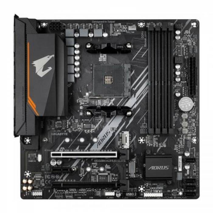 Placa de baza GIGABYTE B550M Aorus Elite, AMD B550, socket AM4, mATX