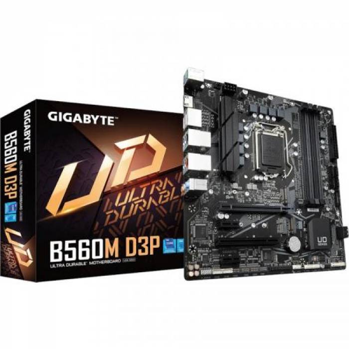 Placa de baza GIGABYTE B560M D3P, Intel B560, socket 1200, mATX