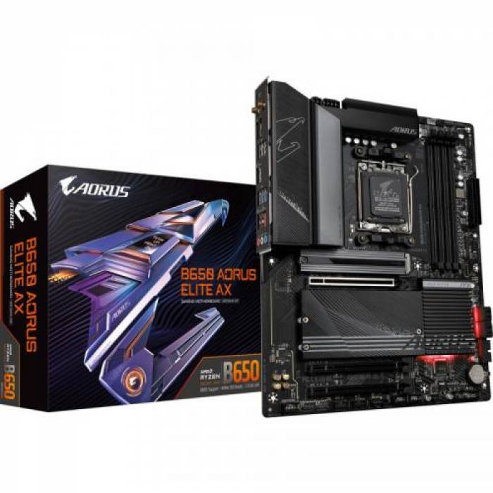 Placa de baza Gigabyte B650 AORUS ELITE AX 1.0, AMD B650, Socket AM5, ATX