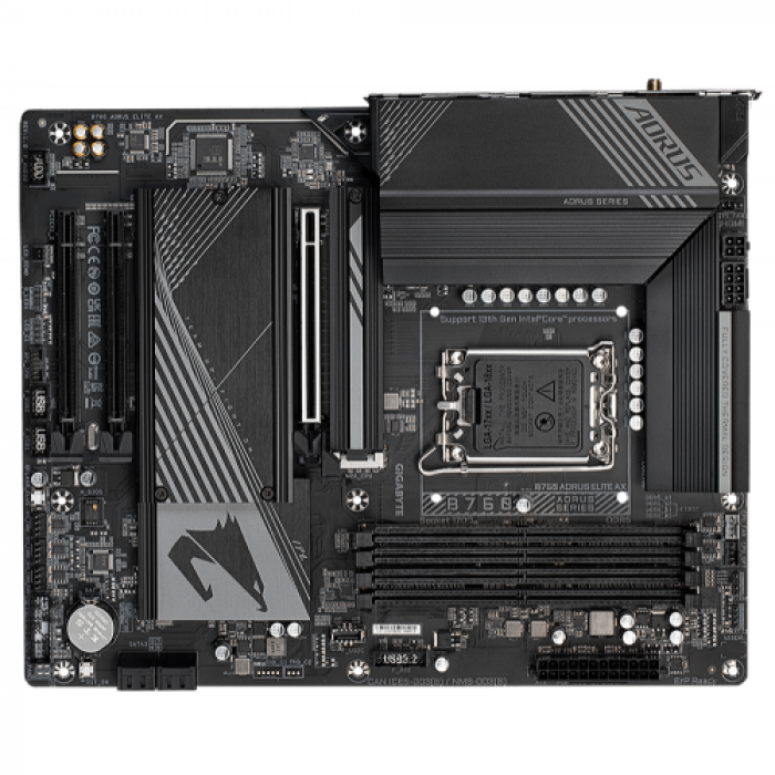 Placa de baza Gigabyte B760 AORUS ELITE AX, Intel B760, Socket 1700, ATX