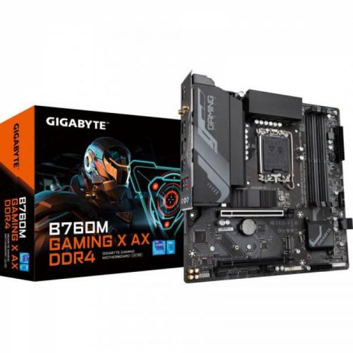 Placa de baza Gigabyte B760M G X AX DDR4, Intel B760, Socket 1700, mATX