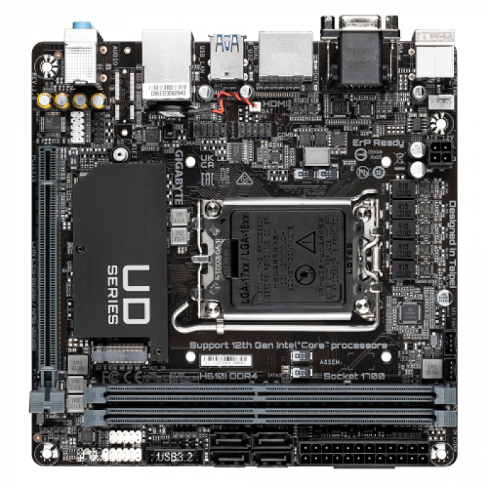 Placa de baza GIGABYTE H610I DDR4, Intel H610, Socket 1700, mITX