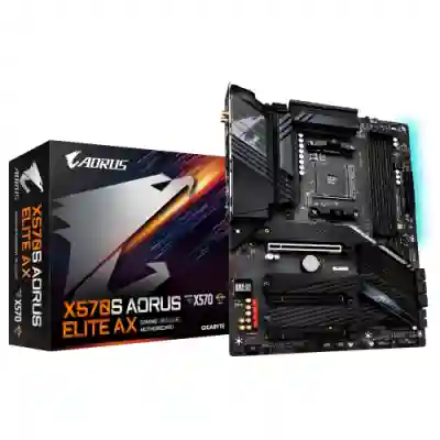 Placa de baza GIGABYTE X570S AORUS ELITE AX, AMD X570, Socket AM4, ATX