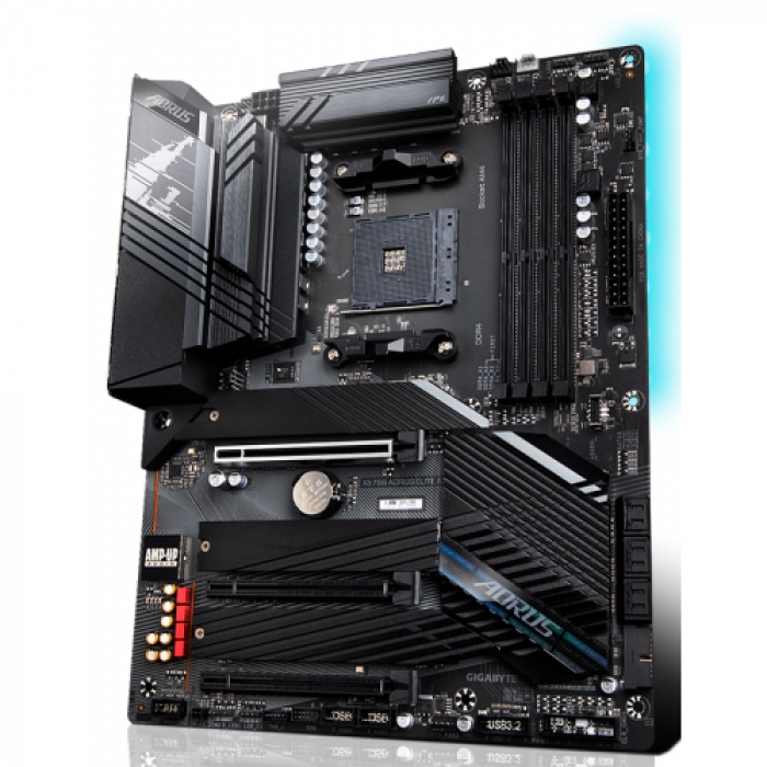 Placa de baza GIGABYTE X570S AORUS ELITE AX, AMD X570, Socket AM4, ATX