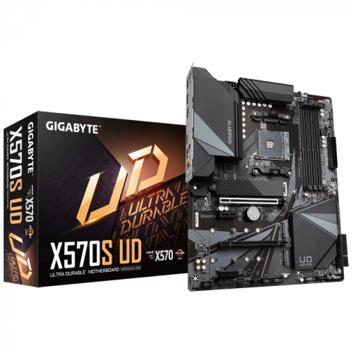 Placa de baza GIGABYTE X570S UD, AMD X570, Socket AM4, ATX