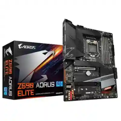 Placa de baza Gigabyte Z590 AORUS Elite, Intel Z590, Socket 1200, ATX