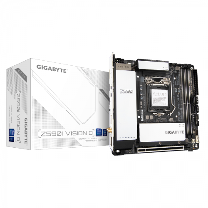 Placa de baza Gigabyte Z590I VISION D, Intel Z590, Socket 1200, mIATX