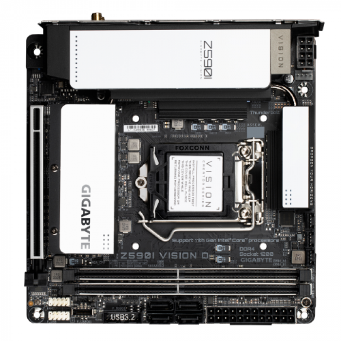 Placa de baza Gigabyte Z590I VISION D, Intel Z590, Socket 1200, mIATX