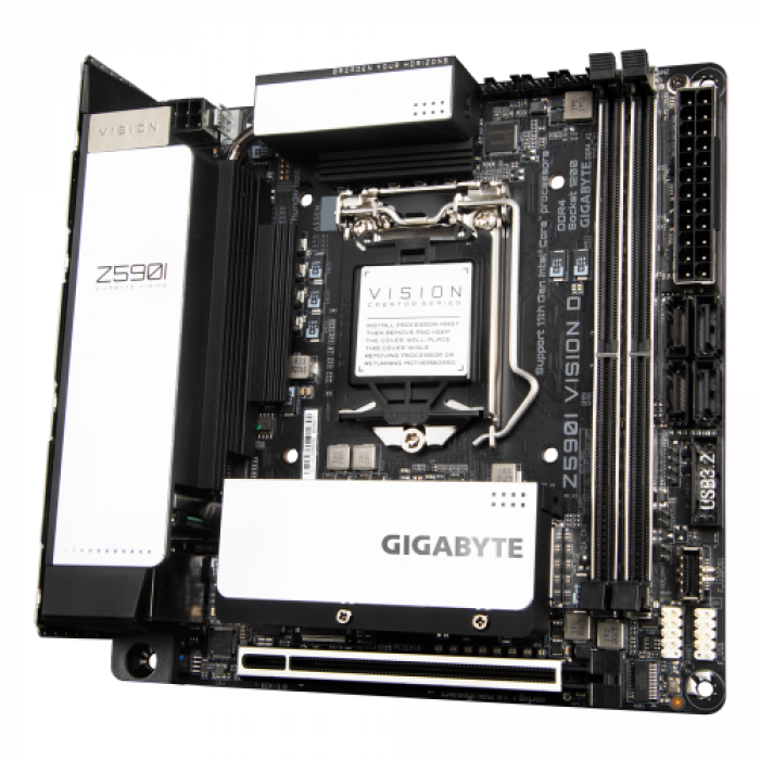 Placa de baza Gigabyte Z590I VISION D, Intel Z590, Socket 1200, mIATX