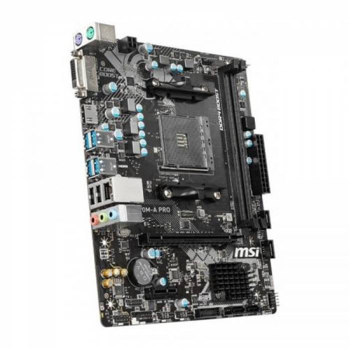 Placa de baza MSI A320M-A PRO, AMD A320, Socket AM4, mATX