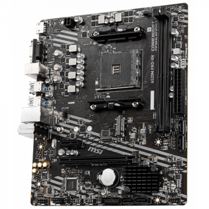 Placa de baza MSI A520M PRO-VH, AMD A520, socket AM4, mATX