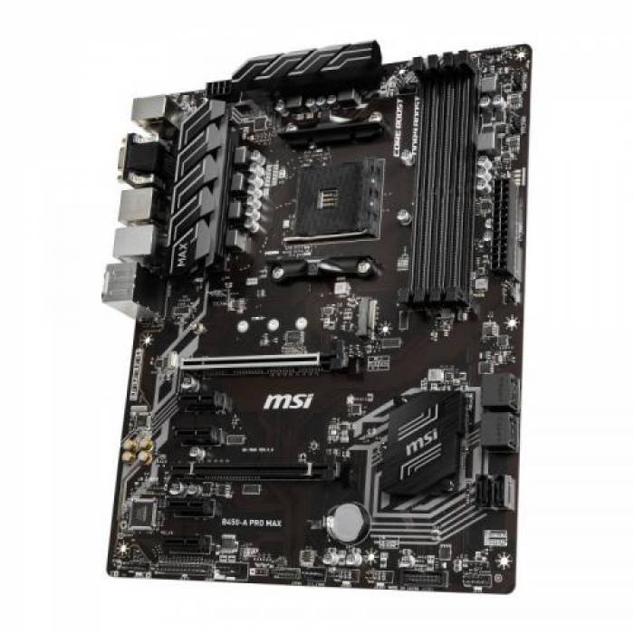 Placa de baza MSI B450-A PRO MAX, AMD B450, Socket AM4, ATX
