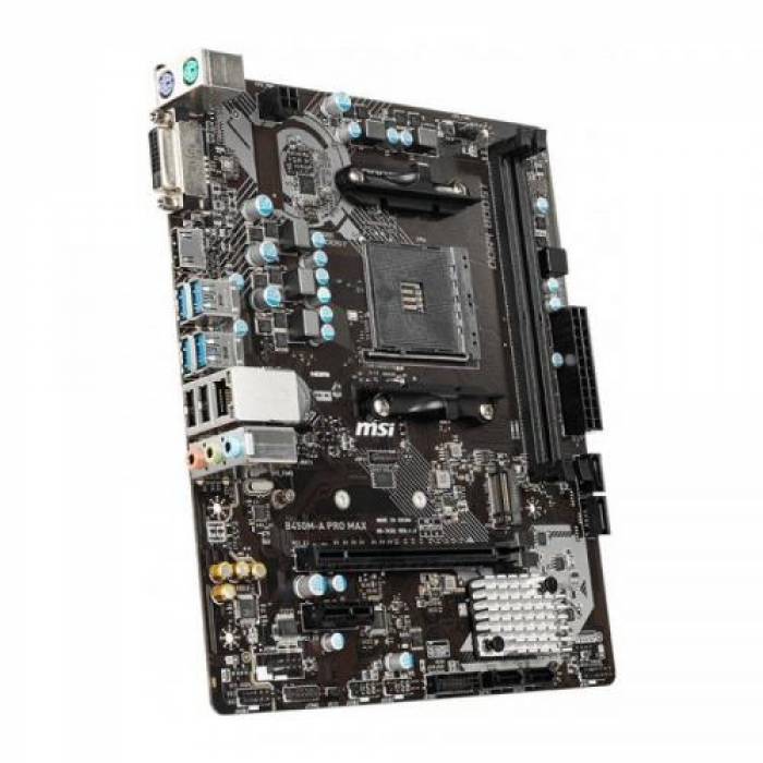 Placa de baza MSI B450M-A PRO MAX, AMD B450, Socket AM4, mATX