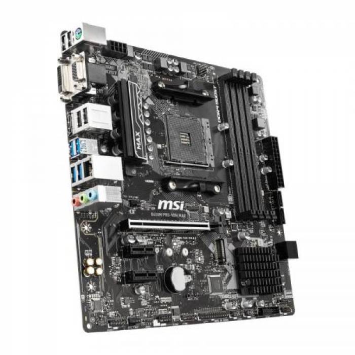 Placa de baza MSI B450M PRO-VDH MAX, AMD B450, Socket AM4, mATX