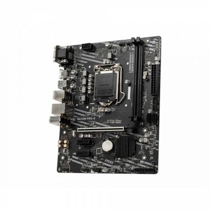 Placa de baza MSI H410M PRO-E, Intel H410, Socket 1200, mATX