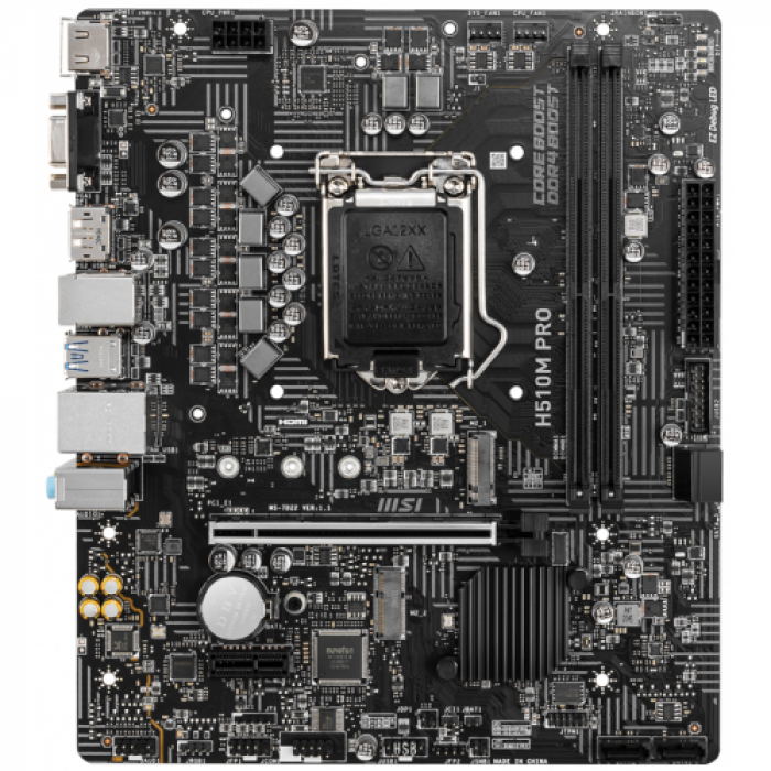 Placa de baza MSI H510M PRO, Intel H510, Socket 1200, mATX