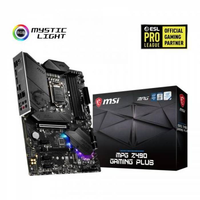 Placa de baza MSI MPG Z490 GAMING PLUS, Intel Z490, socket 1200, ATX