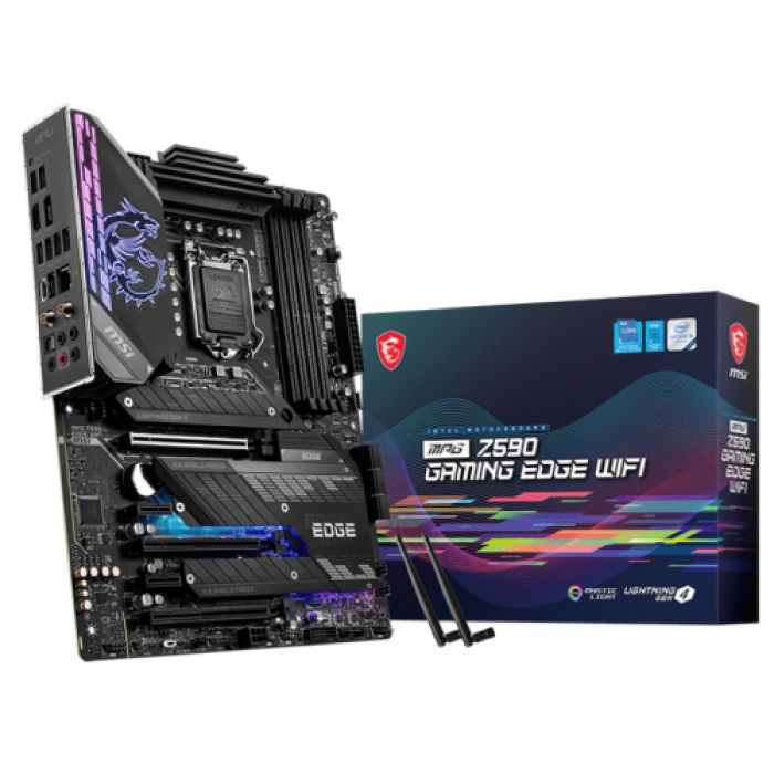 Placa de baza MSI MPG Z590 GAMING EDGE WIFI, Intel Z590, Socket 1200, ATX