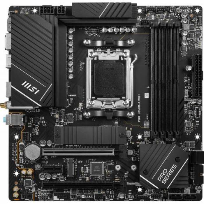 Placa de baza MSI PRO B650M-A WIFI, AMD B650, Socket AM5, mATX