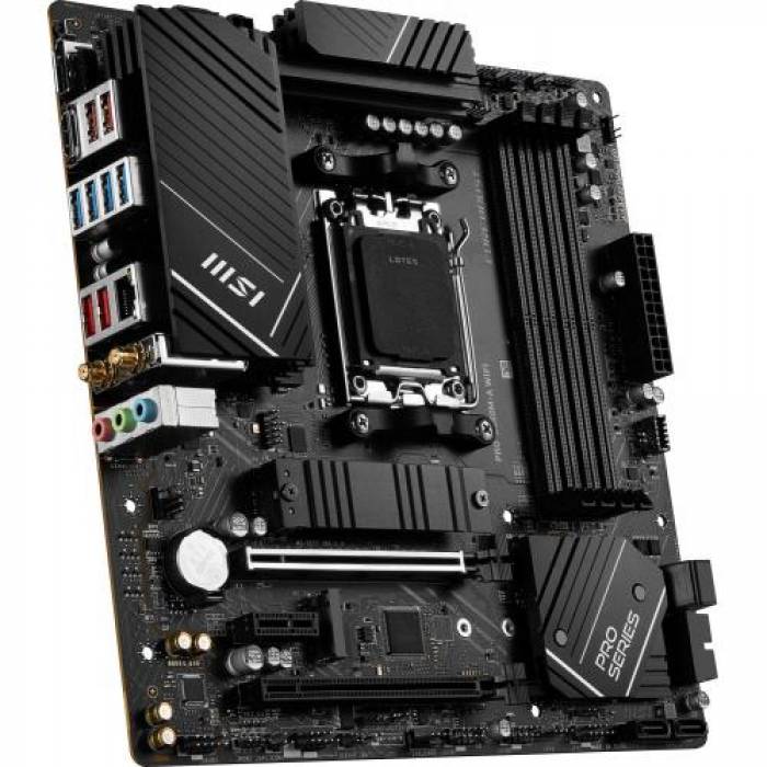 Placa de baza MSI PRO B650M-A WIFI, AMD B650, Socket AM5, mATX