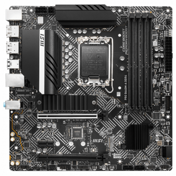 Placa de baza MSI PRO B660M-A DDR4, Intel B660, socket 1700, mATX