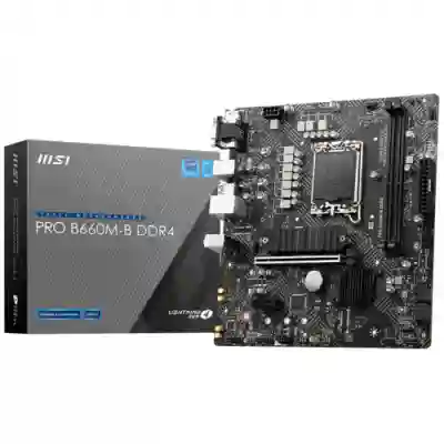 Placa de baza MSI PRO B660M-B DDR4, Intel B660, socket 1700, mATX