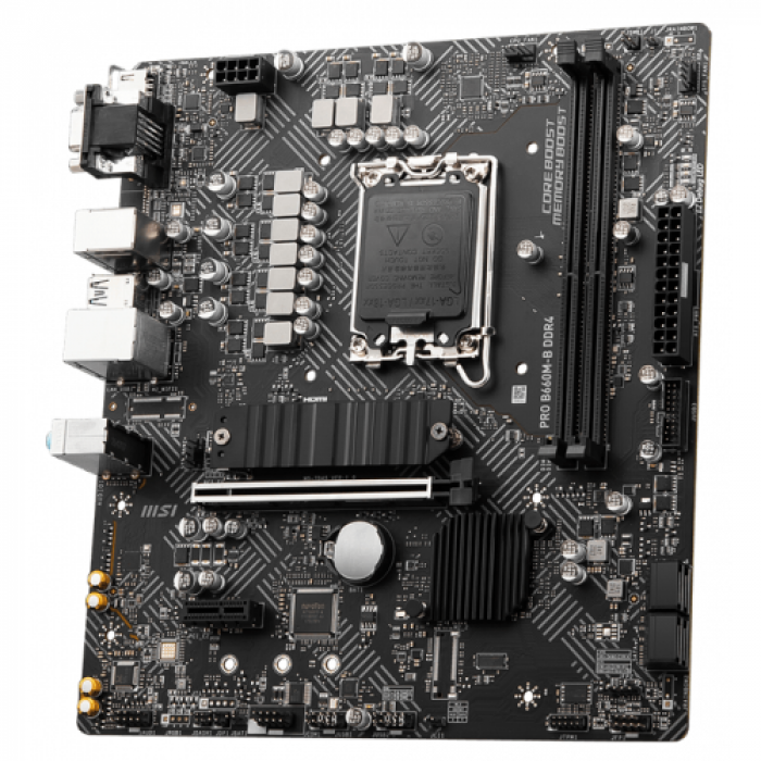 Placa de baza MSI PRO B660M-B DDR4, Intel B660, socket 1700, mATX