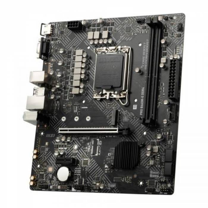 Placa de baza MSI PRO B660M-E DDR4, Intel B660, socket 1700, mATX