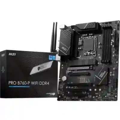 Placa de baza MSI PRO B760-P WiFi DDR4, Intel B760, Socket 1700, ATX