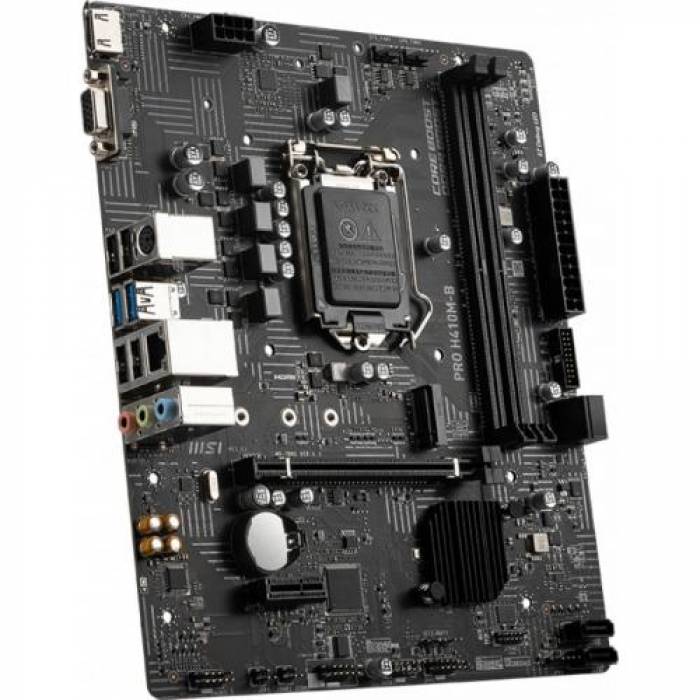 Placa de baza MSI PRO H410M-B, Intel H410, Socket 1200, mATX