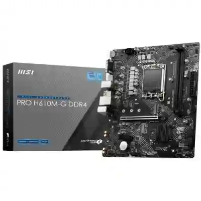 Placa de baza MSI PRO H610M-G DDR4, Intel H610, socket 1700, mATX