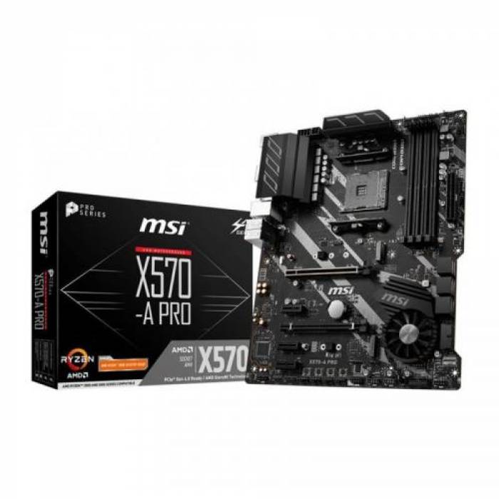 Placa de baza MSI X570-A PRO, AMD X570, Socket AM4, ATX