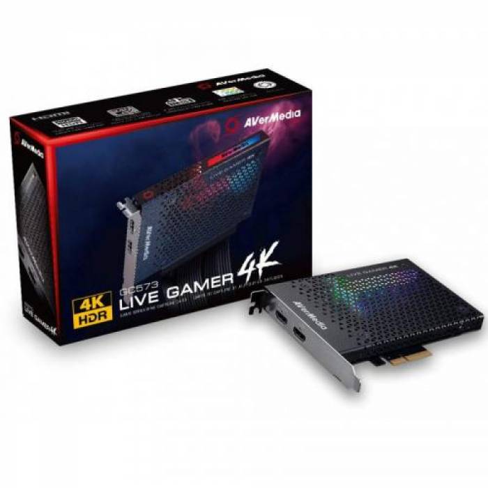 Placa de captura Aver Media GC573 Live Gamer 4K, PCI Express x4 