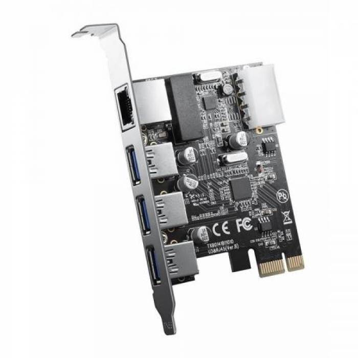 Placa de retea Orico PNU-3A1R-BK, 3x USB 3.0