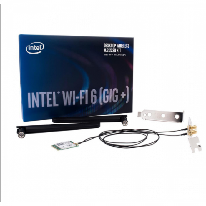 Placa de retea wireless Intel Dual Band AX200, M.2