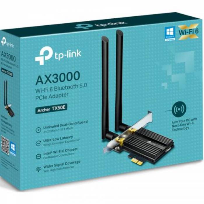 Placa de retea wireless TP-LINK TX50E, PCI Express x1