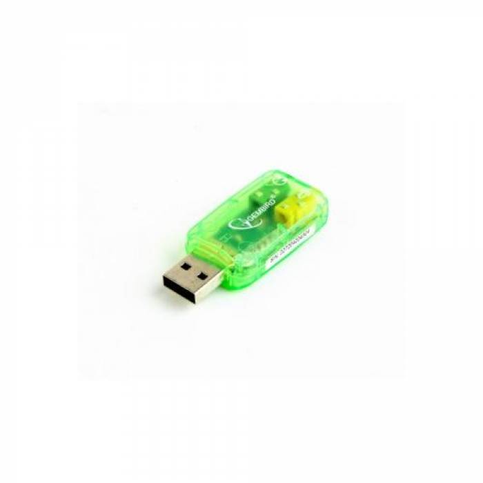 Placa de sunet Gembird Virtus, USB, Green