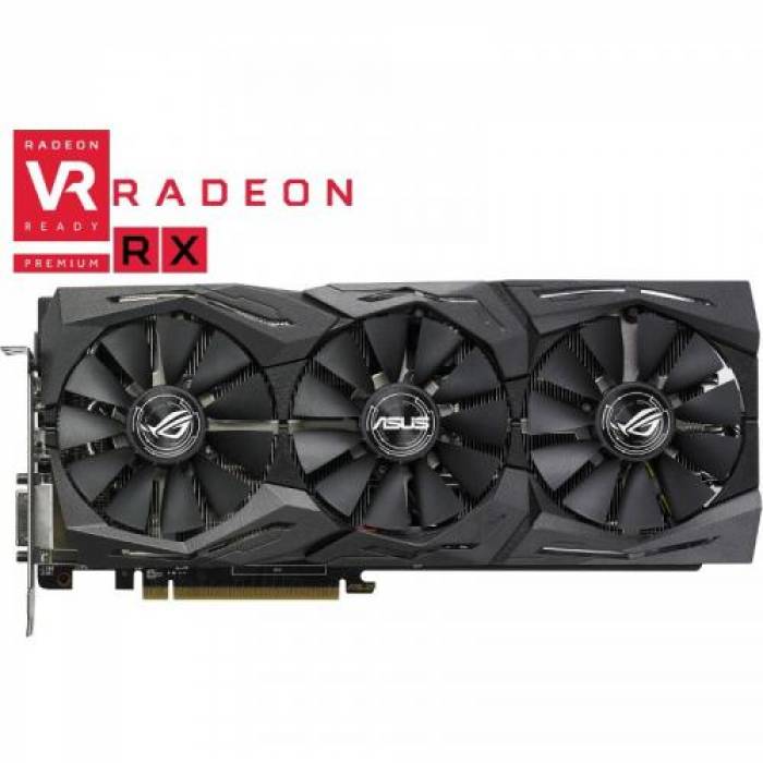 Placa video ASUS AMD Radeon RX 580 STRIX GAMING O8G 8GB, GDDR5, 256bit